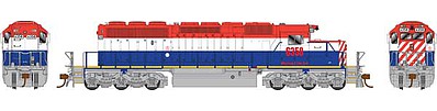 Bowser 25074 HO Scale GMD SD40-2 - LokSound & DCC - Executive Line -- Wheeling & Lake Erie 6358 (Relettered Ex-BCOL, red, white, blue)