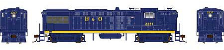 Bowser 25075 HO Scale Baldwin AS16 - Standard DC - Executive Line -- Baltimore & Ohio 2237 (blue, yellow, Serif B&O)