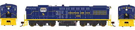 Bowser 25081 HO Scale Baldwin AS616 - Standard DC - Executive Line -- Chesapeake & Ohio 2208 (blue, yellow, Progress Logo on Cab)