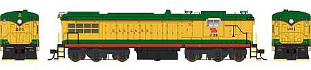 Bowser 25087 HO Scale Baldwin DRS-6-6-1500 - Standard DC - Executive Line -- Duluth, South Shore & Atlantic 201 (yellow, green, red)