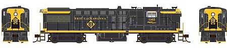 Bowser 25099 HO Scale Baldwin AS16 - Standard DC - Executive Line -- Erie-Lackawanna 1140 (With Steam Generator, black, yellow, Offset Logo)