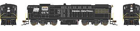 Bowser 25112 HO Scale Baldwin AS616 - LokSound and DCC - Executive Line -- Penn Central 6974 (black, white, Logo on Short Hood)