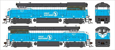 Bowser 25126 HO Scale GE U25B Phase IV - LokSound and DCC -- Burlington Northern 5414 (Ex-GN Big Sky Blue, BN Sublettering)