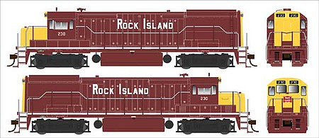Bowser 25171 HO Scale GE U25B Phase IV - LokSound and DCC -- Rock Island 226 (maroon, yellow, white)