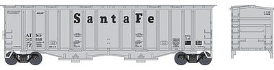 Bowser 37944 N Scale 2-Bay Airslide Covered Hopper - Ready to Run -- Santa Fe #310658 (gray, Cooper Lettering)