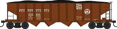 Bowser 38039 N Scale PRR Class H21a 4-Bay Hopper - Ready to Run -- Pennsylvania Railroad 256490 (Tuscan, Circle Keystone, Coal goes to War)