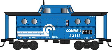Bowser 38054 N Scale PRR Class N5C Steel Cabin Car (Caboose) - Ready to Run -- Conrail 23080 (blue, black, white)
