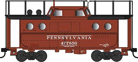 Bowser 38064 N Scale PRR Class N5C Steel Cabin Car (Caboose) - Ready to Run -- Pennsylvania Railroad 477927 (Early Western Region, Tuscan, Antenna)