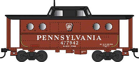 Bowser 38069 N Scale PRR Class N5C Steel Cabin Car (Caboose) - Ready to Run -- Pennsylvania Railroad 477942 (Buckeye Region, Tuscan, Shadow Keystone)