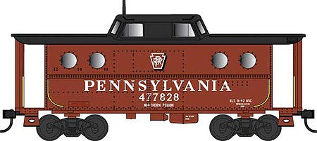 Bowser 38071 N Scale PRR Class N5C Steel Cabin Car (Caboose) - Ready to Run -- Pennsylvania Railroad 477828 (Northern Region, Tuscan, Shadow Keystone)