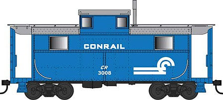 Bowser 38075 N Scale PRR Class N5 Steel Cabin Car (Caboose) - Ready to Run -- Conrail 30008 (MOW Scheme, blue, gray, white)