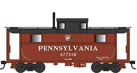 Bowser 38092 N Scale PRR Class N5 Steel Cabin Car (Caboose) - Ready to Run -- Pennsylvania Railroad 477105 (Lake Region, Tuscan, black, Shadow Keystone)