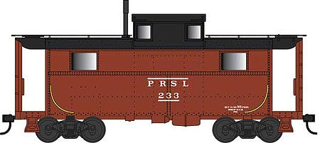 Bowser 38096 N Scale PRR Class N5 Steel Cabin Car (Caboose) - Ready to Run -- Pennsylvania Reading Seashore Lines 242 (Tuscan, black)