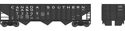 Bowser 41804 HO Scale 70-Ton 14-Panel 3-Bay Hopper - Ready to Run -- Canada Southern #74015 (black, Spelled-Out Roadname)