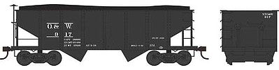 Bowser 41888 HO Scale PRR Class GLa 2-Bay Open Hopper - Ready to Run -- New York, Ontario & Western 938 (black)