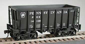 Bowser 41973 HO Scale Class G-39 70-Ton Ore Jenny with Crown Trucks - Ready to Run -- Pennsylvania Railroad 14057 (black, Spelled-Out Roadname)