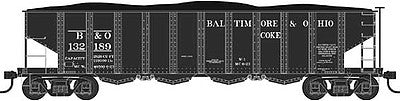 Bowser 42015 HO Scale Class W1 4-Bay Hopper - Ready to Run -- Baltimore & Ohio 132202 (black, Coke Service)