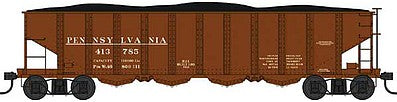 Bowser 42028 HO Scale Class H21a 4-Bay Hopper with Clamshell Doors - Ready to Run -- Pennsylvania Railroad 414062 (Tuscan, Early Lettering)