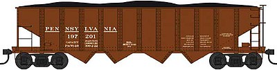 Bowser 42049 HO Scale Class H21a 4-Bay Hopper - Ready to Run -- Pennsylvania Railroad 197296 (Tuscan, Early Lettering)