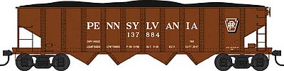Bowser 42054 HO Scale Class H21a 4-Bay Hopper - Ready to Run -- Pennsylvania Railroad 137976 (Tuscan, Shadow Keystone)
