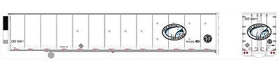 Bowser 42085 HO Scale 53' Duraplate RoadRailer Trailer with Reefer Unit - Ready to Run -- Burlington Northern Santa Fe 530023 (white, blue, black, Polar Bear Logo)