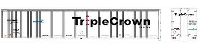 Bowser 42104 HO Scale 53' Platewall RoadRailer Trailer - Ready to Run -- Norfolk Southern Triple Crown 461501 (white, Large Logo, CR-NS Logos)