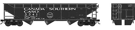Bowser 42294 HO Scale 70-Ton Offset Hopper - Ready to Run -- Canada Southern #33375 (black)