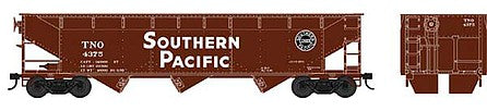 Bowser 42315 HO Scale 70-Ton Offset Hopper - Ready to Run -- Southern Pacific 4386 (Boxcar Red, white, black Lines Logo)