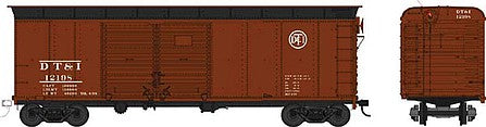 Bowser 42323 HO Scale Class X-31a 40' Double-Door Flush-Roof Boxcar - Ready to Run -- Detroit, Toledo & Ironton #12239 (Boxcar Red, black)