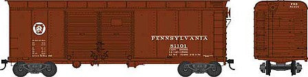 Bowser 42339 HO Scale Class X-31a 40' Inset-Roof Double-Door Boxcar - Ready to Run -- Pennsylvania Railroad 81195 (Tuscan, Circle Keystone)