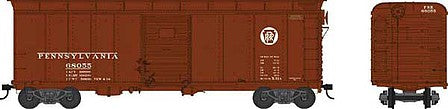 Bowser 42342 HO Scale Class X-31a 40' Inset-Roof Single-Door Boxcar - Ready to Run -- Pennsylvania Railroad #68222 (Tuscan, Circle Keystone)
