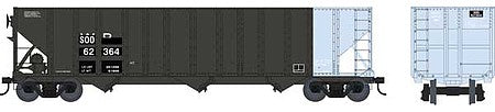 Bowser 42403 HO Scale 100-Ton 3-Bay Open Hopper - Ready to Run - Executive Line -- Soo Line 62364 (ex-WP, black, blue)