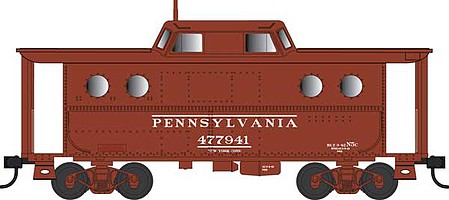 Bowser 42532 HO Scale PRR Class N5C Steel Cabin Car (Caboose) - Ready to Run -- Pennsylvania Railroad 477941 (Early NY Zone, Tuscan)