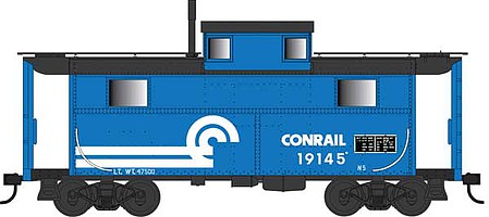 Bowser 42550 HO Scale PRR Class N5 Steel Cabin Car (Caboose) - Ready to Run -- Conrail 19146 (blue, black, white)