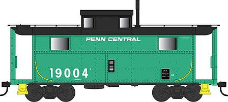 Bowser 42552 HO Scale PRR Class N5 Steel Cabin Car (Caboose) - Ready to Run -- Penn Central 19033 (Jade Green, black, white, No Logo)
