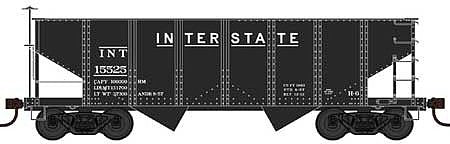 Bowser 42626 HO Scale PRR Class GLa 2-Bay Open Hopper - Ready to Run -- Interstate #15563 (Built 12-12, black)