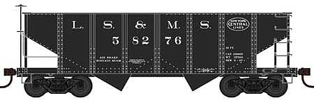 Bowser 42633 HO Scale PRR Class GLa 2-Bay Open Hopper - Ready to Run -- Lake Shore & Michigan Southern NYC 58362 (Built 9-07, black)