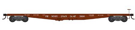 Bowser 42668 HO Scale Class F30a 50' Flatcar - Ready to Run -- Pennsylvania Railroad #473882 (1950s Scheme; Tuscan, Built 3-34)