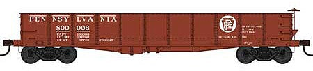 Bowser 42681 HO Scale GS 40' Gondola - Ready to Run -- Pennsylvania Railroad 800105 (Tuscan, Circle Keystone, BuiltBowser 06)