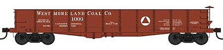 Bowser 42693 HO Scale GS 40' Gondola - Ready to Run -- Westmoreland Coal 1034 (Boxcar Red, Built 7-06)