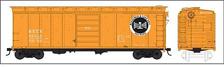 Bowser 42698 HO Scale 40' Single-Door Boxcar - Ready to Run -- Bessemer & Lake Erie 81405 (1961 orange, black, Built 3-40 Repack 1-61)