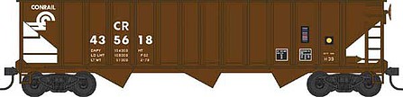 Bowser 42911 HO Scale 70-Ton 12-Panel 3-Bay Hopper - Ready to Run -- Conrail 435622 (H39, 435618, Boxcar Red)