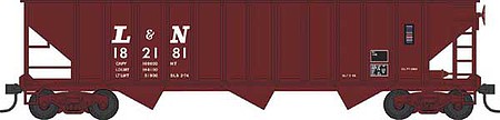 Bowser 42921 HO Scale 70-Ton 12-Panel 3-Bay Hopper - Ready to Run -- Louisville & Nashville 182258 (Built 1969, Boxcar Red)