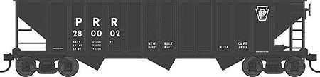 Bowser 42932 HO Scale 70-Ton 12-Panel 3-Bay Hopper - Ready to Run -- Pennsylvania Railroad 280002 (H39A, Built 1962, Crown Trucks, black, Plain K