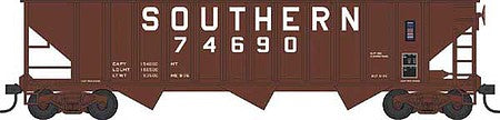 Bowser 42939 HO Scale 70-Ton 12-Panel 3-Bay Hopper - Ready to Run -- Southern Railway 74699 (Built 1966, Boxcar Red, Billboard Lettering)