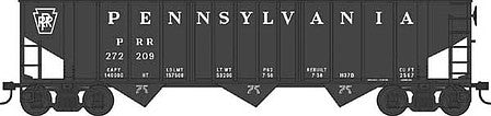 Bowser 42945 HO Scale 70-Ton 13-Panel 3-Bay Hopper - Ready to Run -- Pennsylvania Railroad 272213 (H37B, Built 1958, Crown Trucks, black, Plain K