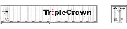 Bowser 42979 HO Scale 53' Riveted-Side RoadRailer Trailer - Ready to Run -- Norfolk Southern Triple Crown 460023 (white, Large Logo)