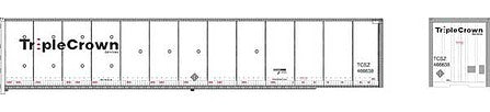 Bowser 42980 HO Scale 53' Dura Plate RoadRailer Trailer - Ready to Run -- Norfolk Southern Triple Crown 466638 (white, Medium Logo)