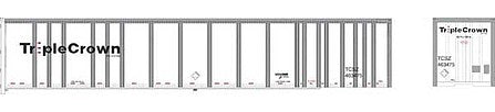 Bowser 42991 HO Scale 53' Platewall RoadRailer Trailer - Ready to Run -- Norfolk Southern Triple Crown 463526 (white, Medium Logo)