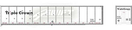 Bowser 42996 HO Scale 53' Dura Plate RoadRailer Trailer - Ready to Run -- Norfolk Southern Triple Crown 365071 (Ex-Swift, white, Medium Logo)
